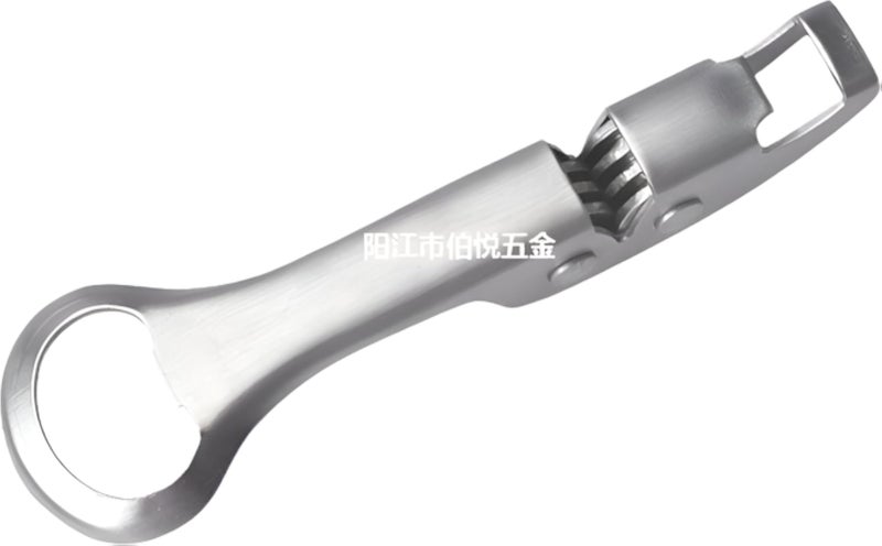 أداة يدوية لشحذ السكاكين وفتاحة الزجاجات بطلاء فضي - أداة يدوية للمطبخ، مصنوعة من الفولاذ المقاوم للصدأ المتين، بتصميم صغير الحجم، مثالية للاستخدام المنزلي والسفر